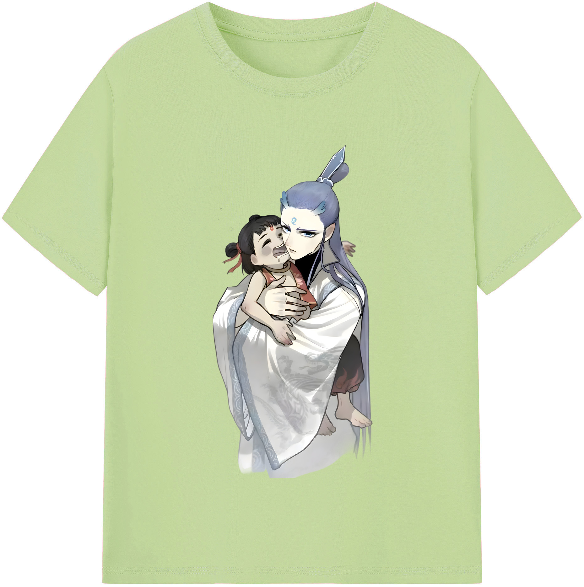 （画像用） Ne Zha 2 ナタ 魔童の大暴れ 綿100％半袖Tシャツ（フロントプリント）